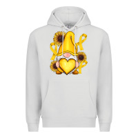 Dove Grey Childhood Cancer gnome Premium Hoodie - RanaPortraitStore