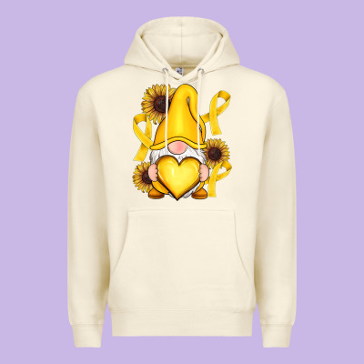 Childhood Cancer Gnome Premium Hoodie Designed By Ranaportraitstore