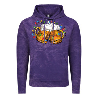 Cloud Purple beer with christmas lights Vintage Hoodie - FaDigitalArtStudio