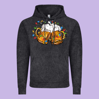Beer With Christmas Lights Vintage Hoodie Designed By Fadigitalartstudio