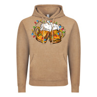 Vintage Coffee beer with christmas lights Vintage Hoodie - FaDigitalArtStudio