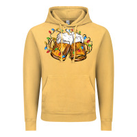 Vintage Mustard beer with christmas lights Vintage Hoodie - FaDigitalArtStudio
