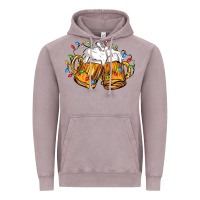 Vintage Zinc beer with christmas lights Vintage Hoodie - FaDigitalArtStudio