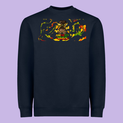 Juneteenth Afro Messy Bun Libbey Glass Heavyweight Sweatshirt Designed By Hra Design Shop