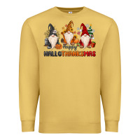Antique Gold Happy Hallothanksmas Premium Sweatshirt - MaliasSmallBusiness