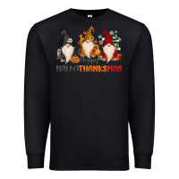 Black Happy Hallothanksmas Premium Sweatshirt - MaliasSmallBusiness