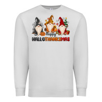 Dove Grey Happy Hallothanksmas Premium Sweatshirt - MaliasSmallBusiness
