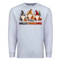 Heather Grey Happy Hallothanksmas Premium Sweatshirt - MaliasSmallBusiness