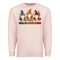Pale Pink Happy Hallothanksmas Premium Sweatshirt - MaliasSmallBusiness