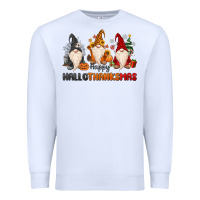 White Happy Hallothanksmas Premium Sweatshirt - MaliasSmallBusiness