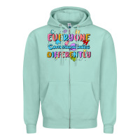 Seafoam everyone communicates differently Zipper Hoodie - MaliasSmallBusiness