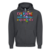 Smoke everyone communicates differently Zipper Hoodie - MaliasSmallBusiness