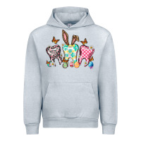 Heather Grey Happy Easter Day teeth Urban Hoodie - HowdyJamesFarm