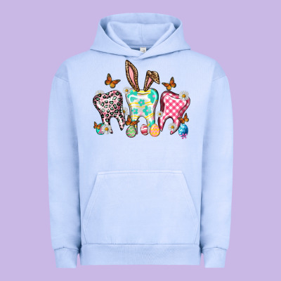 Happy Easter Day Teeth Urban Hoodie Designed By Howdyjamesfarm