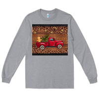 Heather Grey Christmas truck Long Sleeve Tee - AdoDesignShop