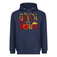 Navy on this day a queen was born Heavyweight Hoodie - MaliasSmallBusiness