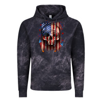 Cloud Black 4th of July skull American flag Vintage Hoodie - Neo Western