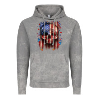 Cloud Rock 4th of July skull American flag Vintage Hoodie - Neo Western
