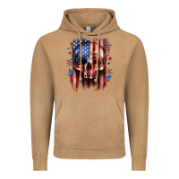 4th Of July Skull American Flag Vintage Hoodie | Teevron