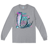 Heather Grey sassy since birth salty by choice Long Sleeve Tee - JahusDesignShop