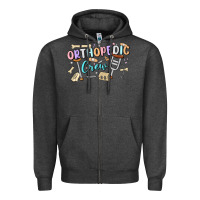 Charcoal Heather orthopedic crew Zipper Hoodie - MaliasSmallBusiness