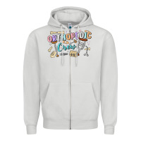 Dove Grey orthopedic crew Zipper Hoodie - MaliasSmallBusiness