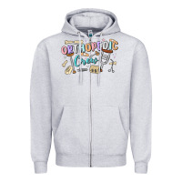 Heather Grey orthopedic crew Zipper Hoodie - MaliasSmallBusiness