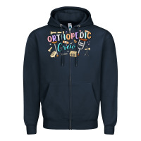 Navy orthopedic crew Zipper Hoodie - MaliasSmallBusiness