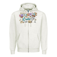 Oatmeal Heather orthopedic crew Zipper Hoodie - MaliasSmallBusiness
