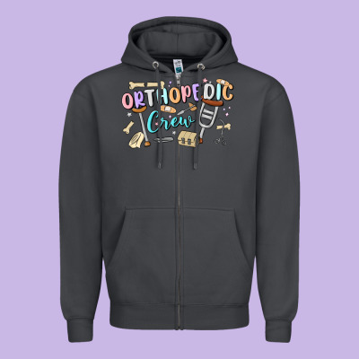 Orthopedic Crew Zipper Hoodie Designed By Maliassmallbusiness