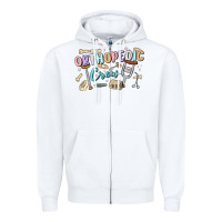 White orthopedic crew Zipper Hoodie - MaliasSmallBusiness