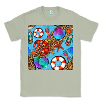 Matcha summer with leopard seamless pattern Classic Tee - BundleAndBundleShop