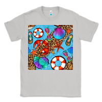 Moon Dust summer with leopard seamless pattern Classic Tee - BundleAndBundleShop