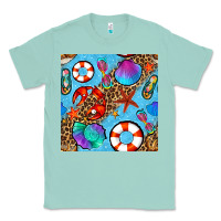 Summer With Leopard Seamless Pattern Classic Tee | Teevron