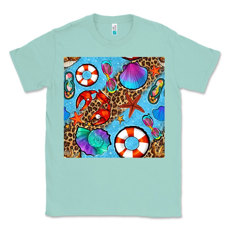 Summer With Leopard Seamless Pattern Classic Tee by BundleAndBundleShop | Teevron
