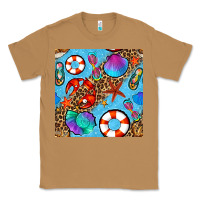 Toasted Coconut summer with leopard seamless pattern Classic Tee - BundleAndBundleShop