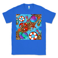 True Royal summer with leopard seamless pattern Classic Tee - BundleAndBundleShop