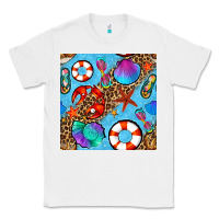 White summer with leopard seamless pattern Classic Tee - BundleAndBundleShop