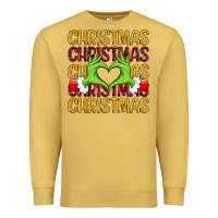 Antique Gold christmas grinch heart hands Premium Sweatshirt - MaliasSmallBusiness