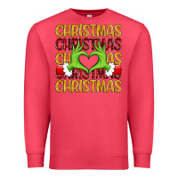Cardinal christmas grinch heart hands Premium Sweatshirt - MaliasSmallBusiness