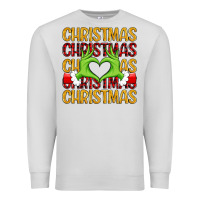 Dove Grey christmas grinch heart hands Premium Sweatshirt - MaliasSmallBusiness
