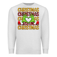 Oatmeal Heather christmas grinch heart hands Premium Sweatshirt - MaliasSmallBusiness