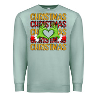 Seafoam christmas grinch heart hands Premium Sweatshirt - MaliasSmallBusiness