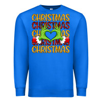 True Royal christmas grinch heart hands Premium Sweatshirt - MaliasSmallBusiness