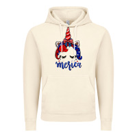 Vintage Artic 4th of July unicorn Vintage Hoodie - Neo Western