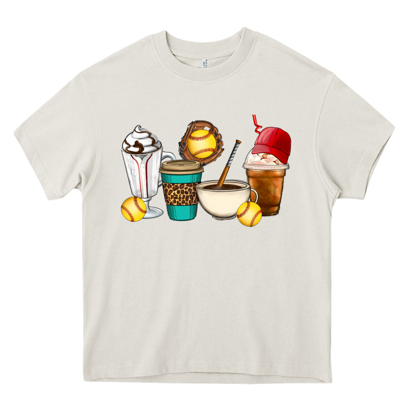 Softball Coffee Cups Heavy Core Tee by Artiststas | Teevron