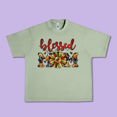 Christmas Blessed Mom Urban Heavy Tee Designed By Jahusdesignshop