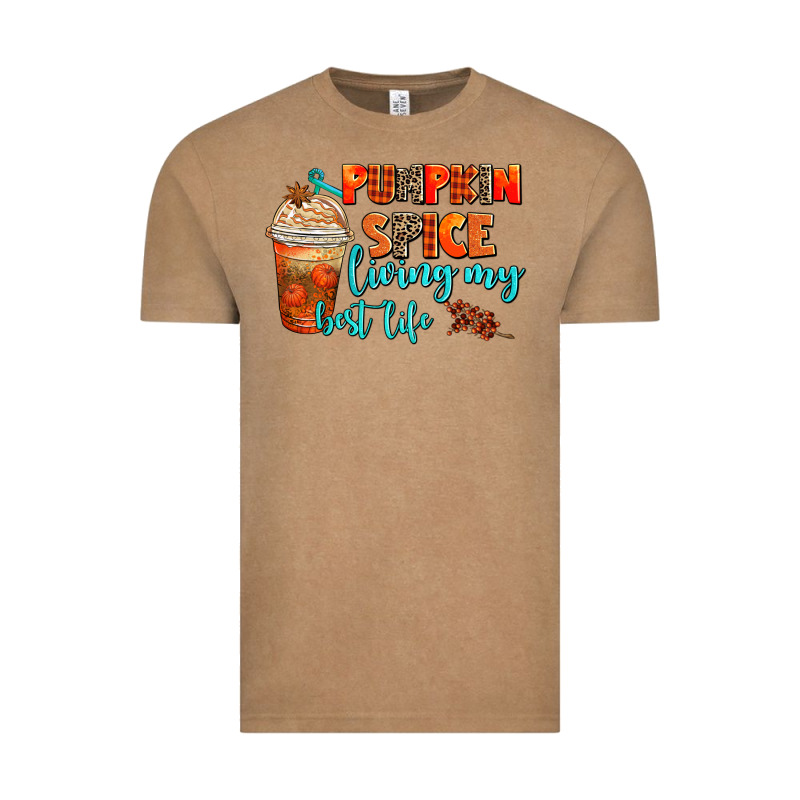 Pumpkin Spice Living My Best Life Vintage Tee by AdoDesignShop | Teevron