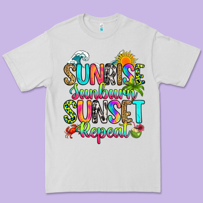 Sunrise Sunburn Sunset Repeat Premium Tee Designed By Ranaportraitstore