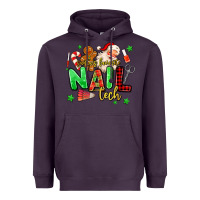 Plum santas favorite nail tech Heavyweight Hoodie - MaliasSmallBusiness